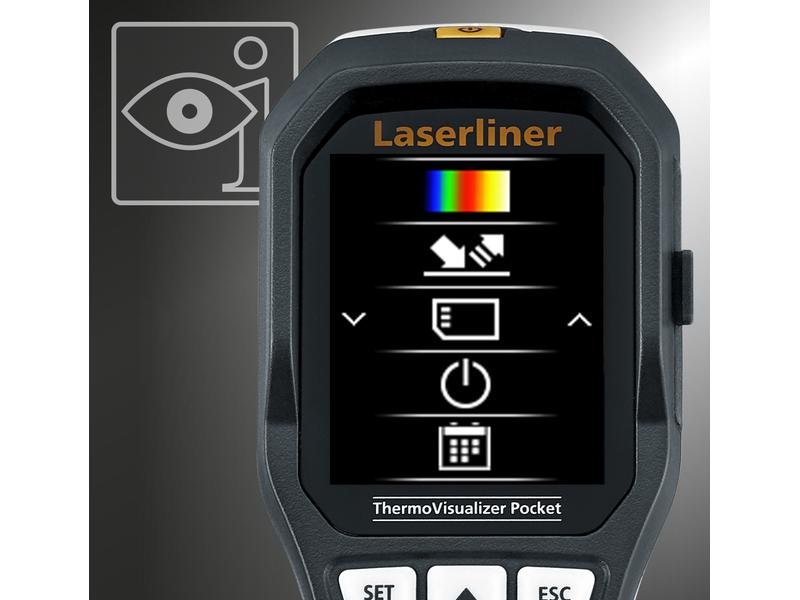 Laserliner Wärmebildkamera ThermoVisualizer Pocket Visualisierung von Temperaturverläufen für die Anwendung im Bauwesen, Elektrotechnik und Industrie