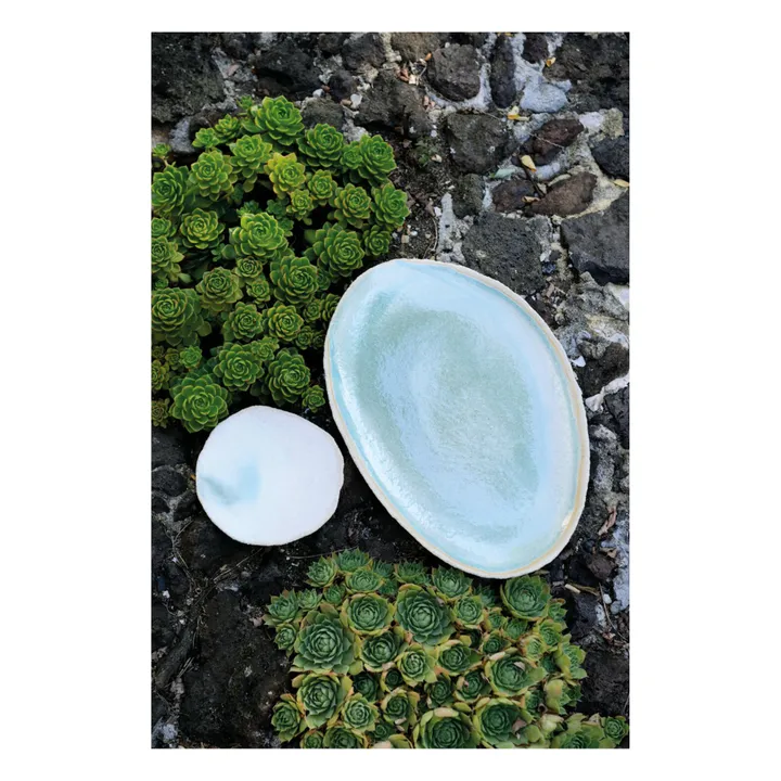 Jars Céramistes Mini plat ovale Wabi | Vert