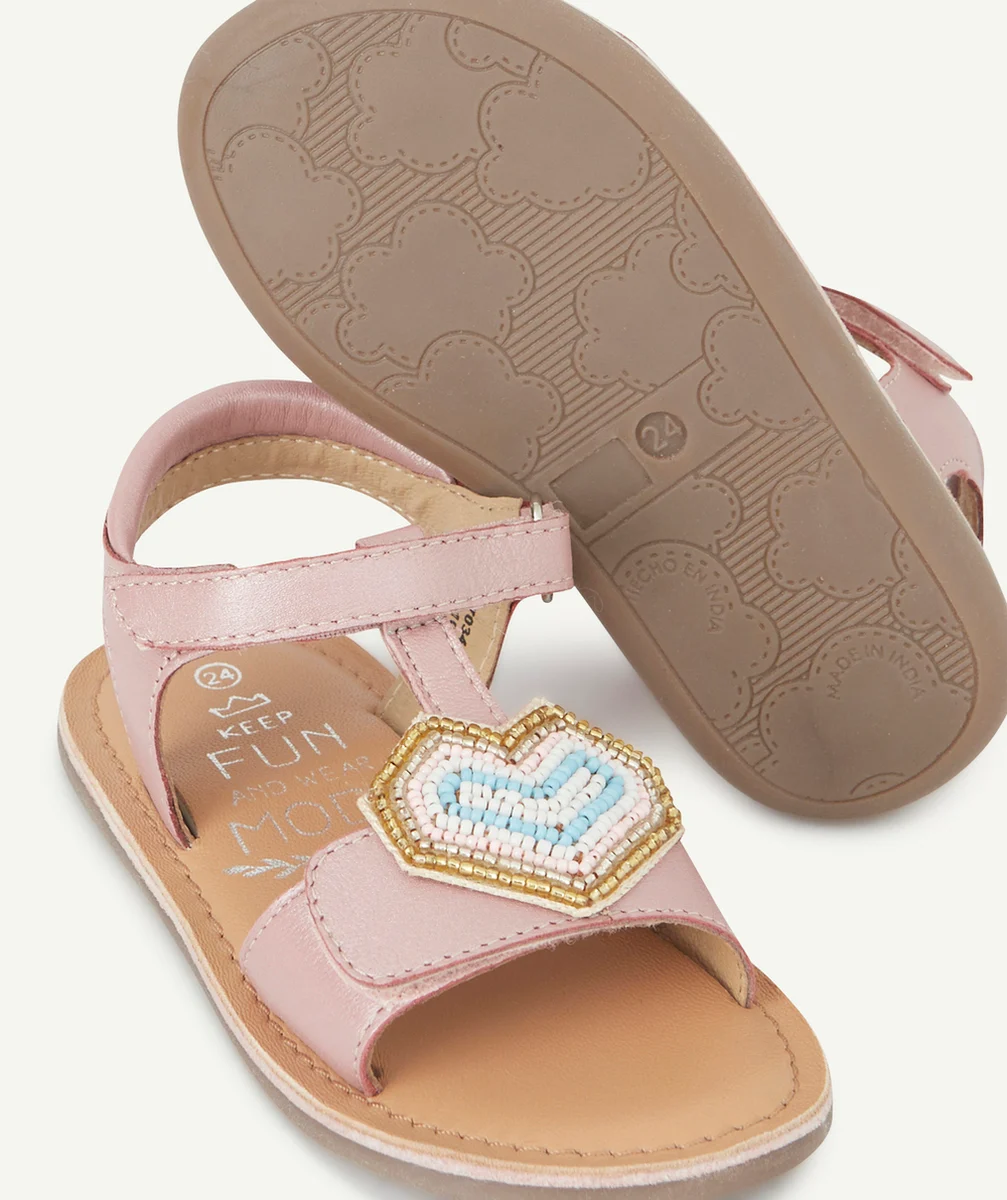 MOD8SANDALES EN CUIR CLOONIMALS ROSE