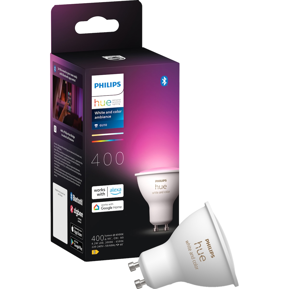 Philips Hue LED-lyspære GU10 4,2W