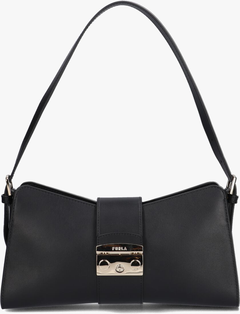zwarte furla schoudertas metropolis mini shoulder bag remix