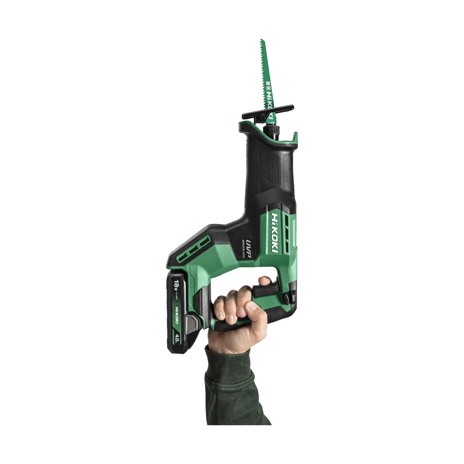 HiKOKI CR18DMAWWZ Accu Reciprozaag - 18V - 130mm incl. 2x 4,0Ah accu's en lader in HSC III