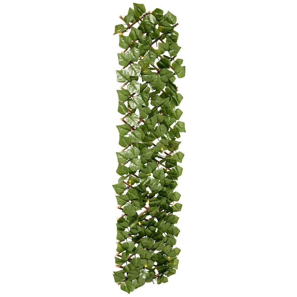Treillis extérieur lumineux solaire plante grimpante artificielle H180