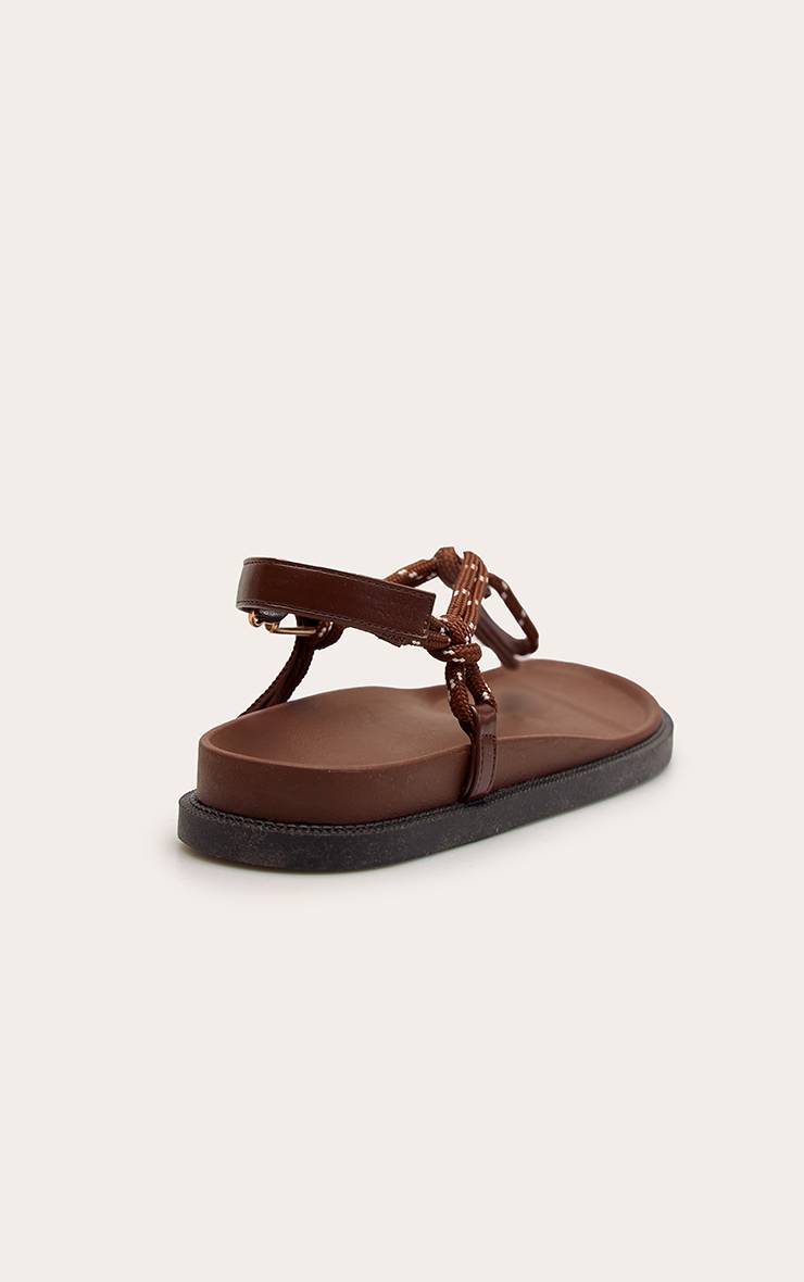 Chocolat Sandales À Semelle Intérieure En Corde Élastique