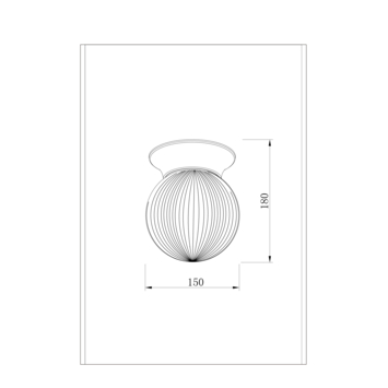 Plafondlamp Glen E27