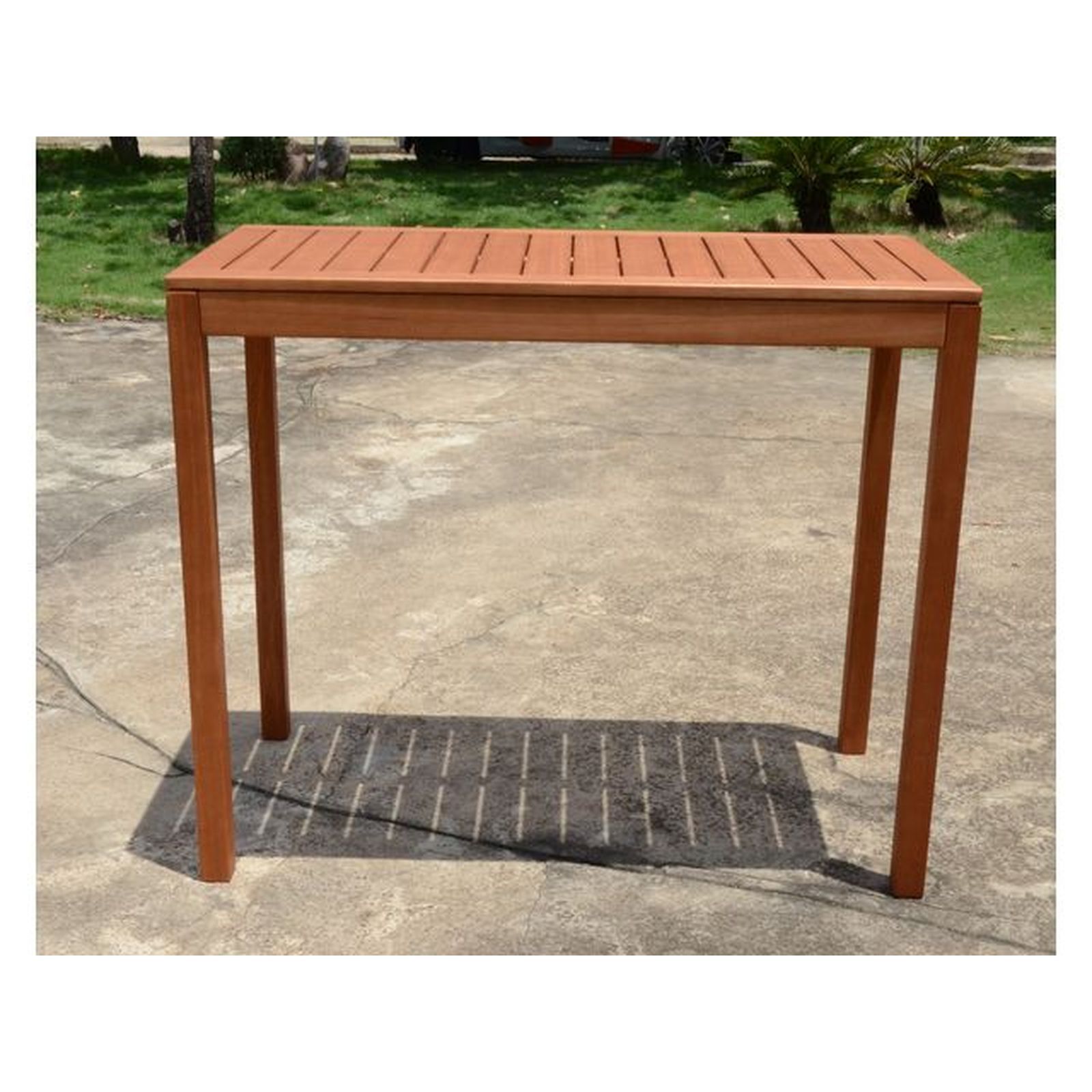 Bartisch PALMDALE - Eukalyptus Massivholz - 120x60 cm