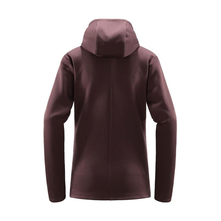 Haglöfs Willow Mid Hooded Jacket Women Burgundy Brown