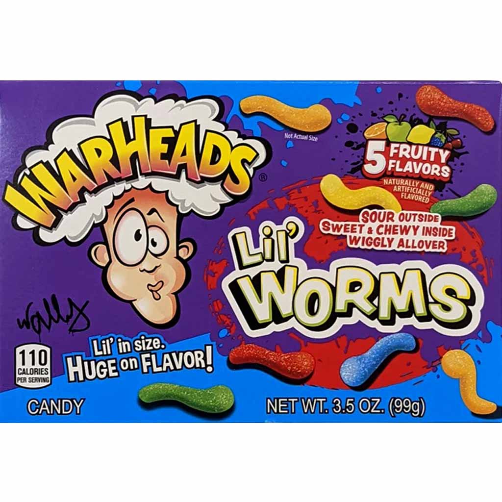 Warheads Lil' sour Worms Fruchtgummi 99g MHD:30.8.25