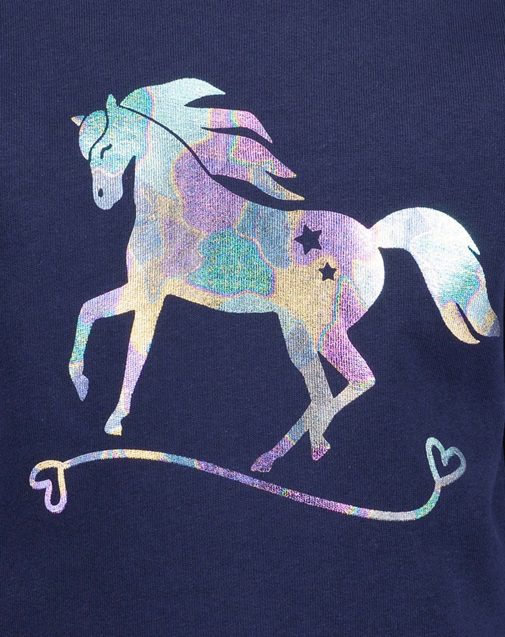 Sweatshirt HORSE mit Foliendruck in ultramarin
