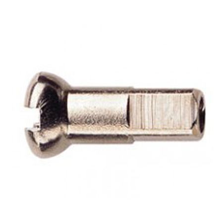 MESSING-NIPPEL 2 x 12 mm  silber
