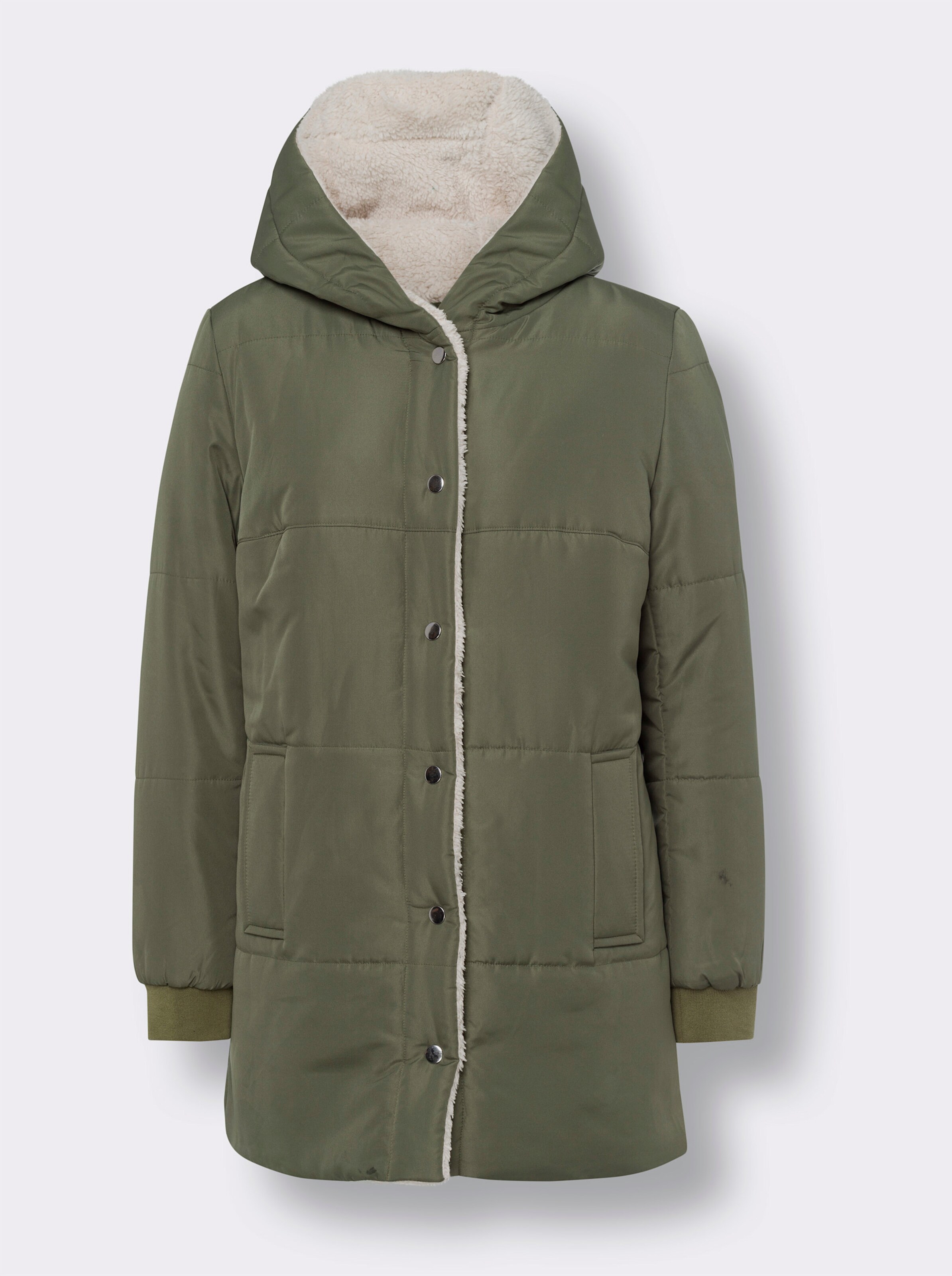 Steppjacke in langer Schnittform, wärmend