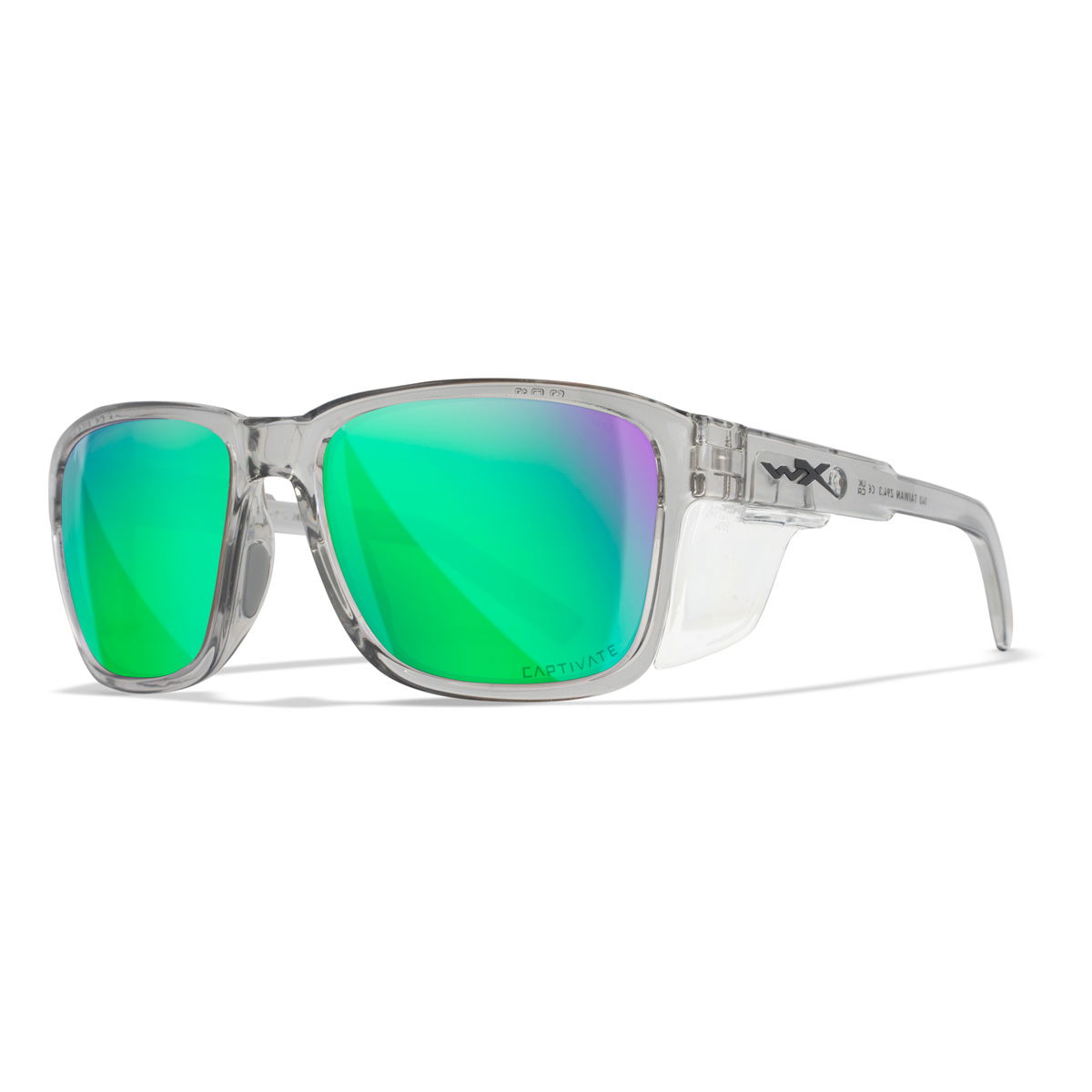 Wiley X Trek, Captivate Polaroid Glas, Transparent Stel, Unisex - Spejder Sport