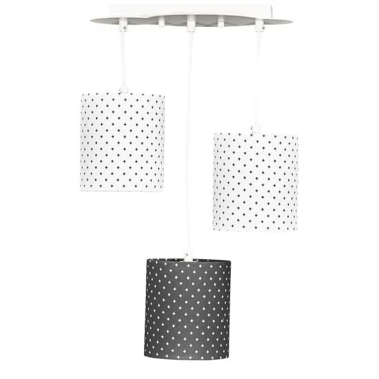 Chao Chao suspension lumineuse trio   Blanc/Gris        de               Sauthon Baby's Sweet Home