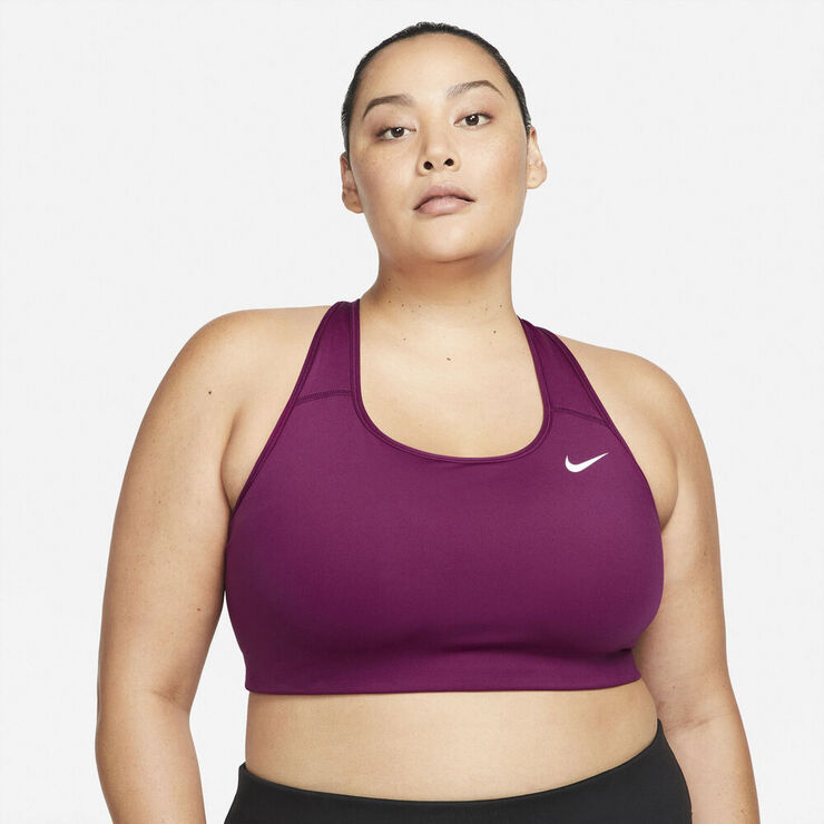 Nike Dri-Fit Swoosh Medium-Support sports bh (Plus Size) Lilla