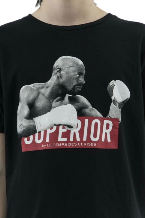 tee shirts manches courtes Le Temps Des Cerises clashbo noir
