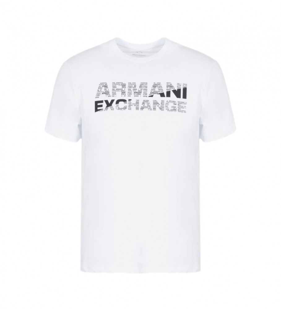 Camiseta Armani Exchange com letras brancas