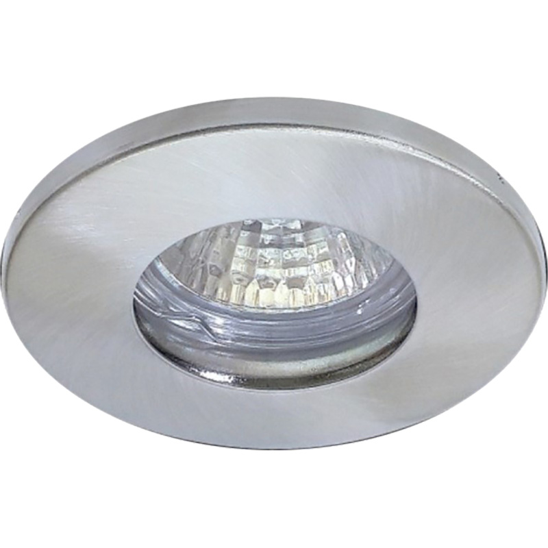 Inbouwspot rond vast IP65 GU5.3 Nickel Satin
