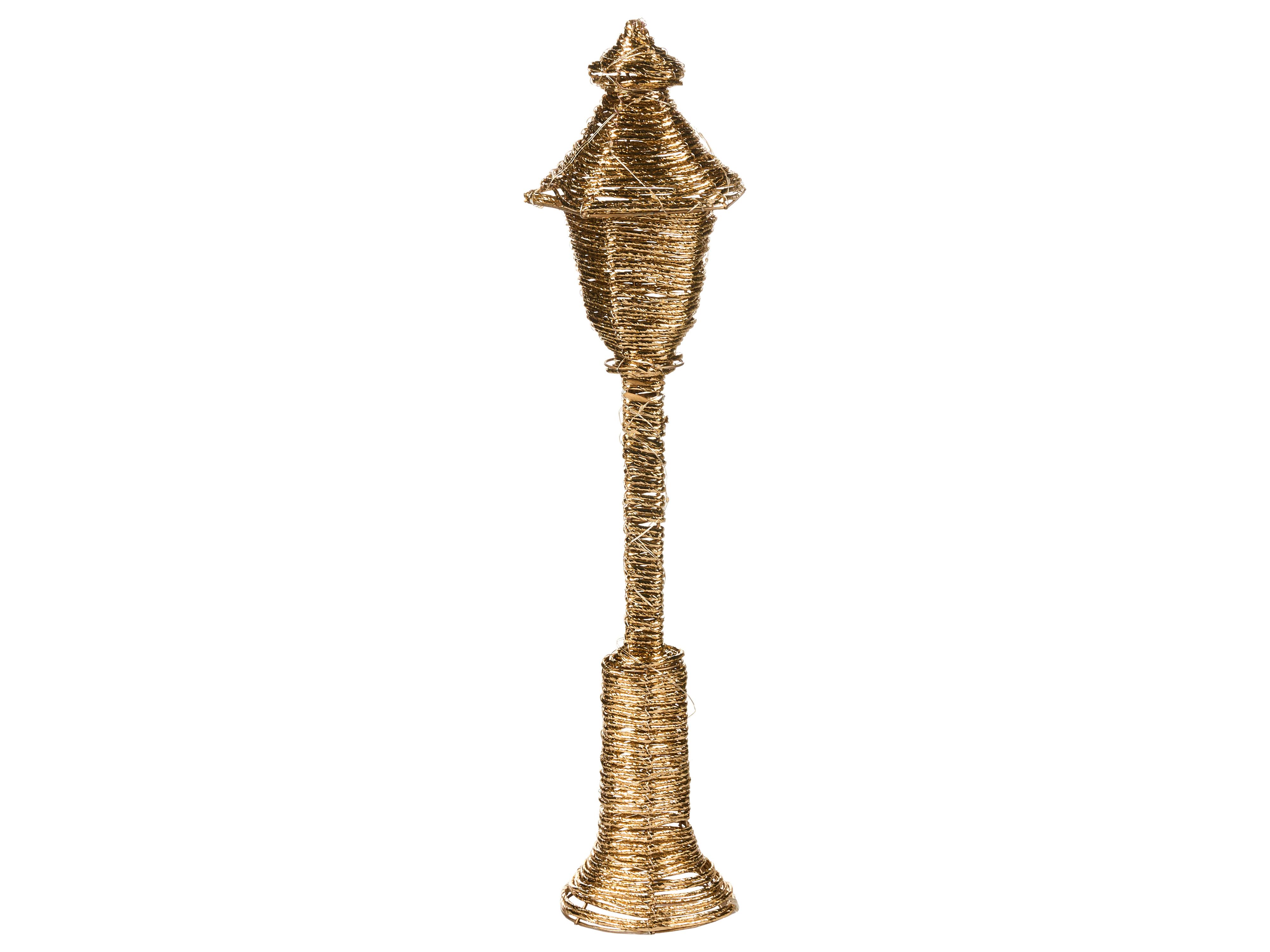 Kerstdecoratie LED ALFTANES Kerstlantaarnpaal 62 cm Goud