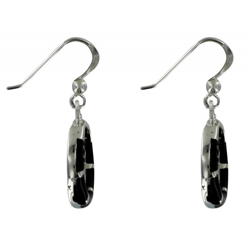 Boucles d'Oreilles Argent Anneau et Résine - Classics