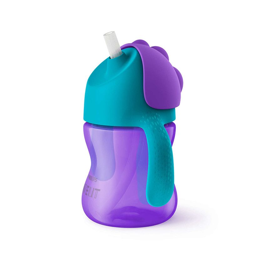 Tasse à paille 200 ml 9m+ - Violet - Doré