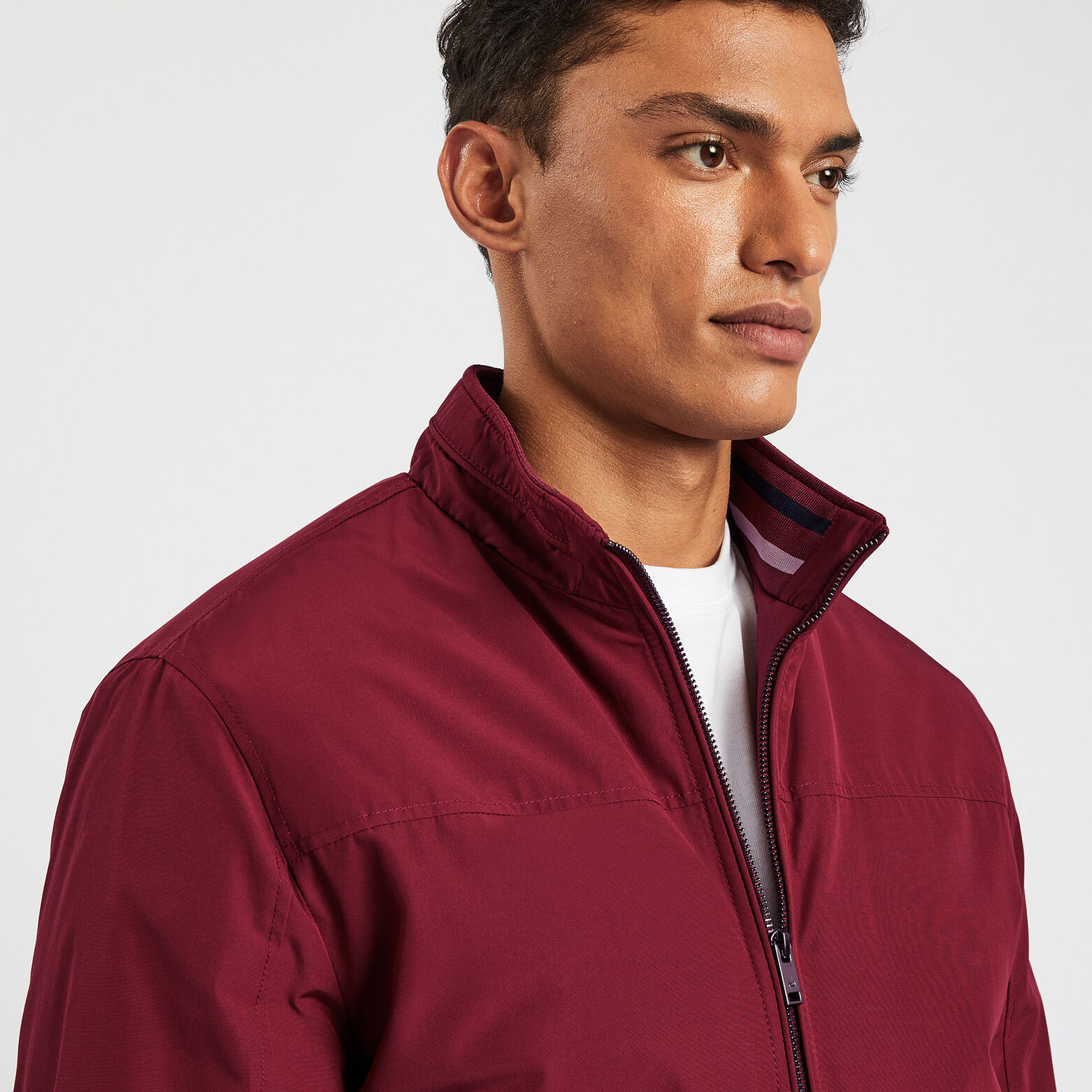 Blouson rembourré col montant Marron