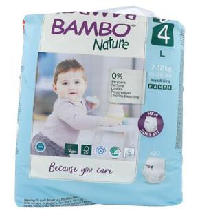 Bambo Nature Luierbroekjes Maat 4 L - Multiverpakking 3x20ST