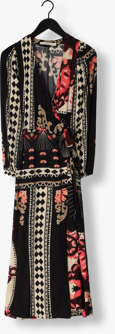SUMMUM zwarte summum maxi jurk dress scarf print