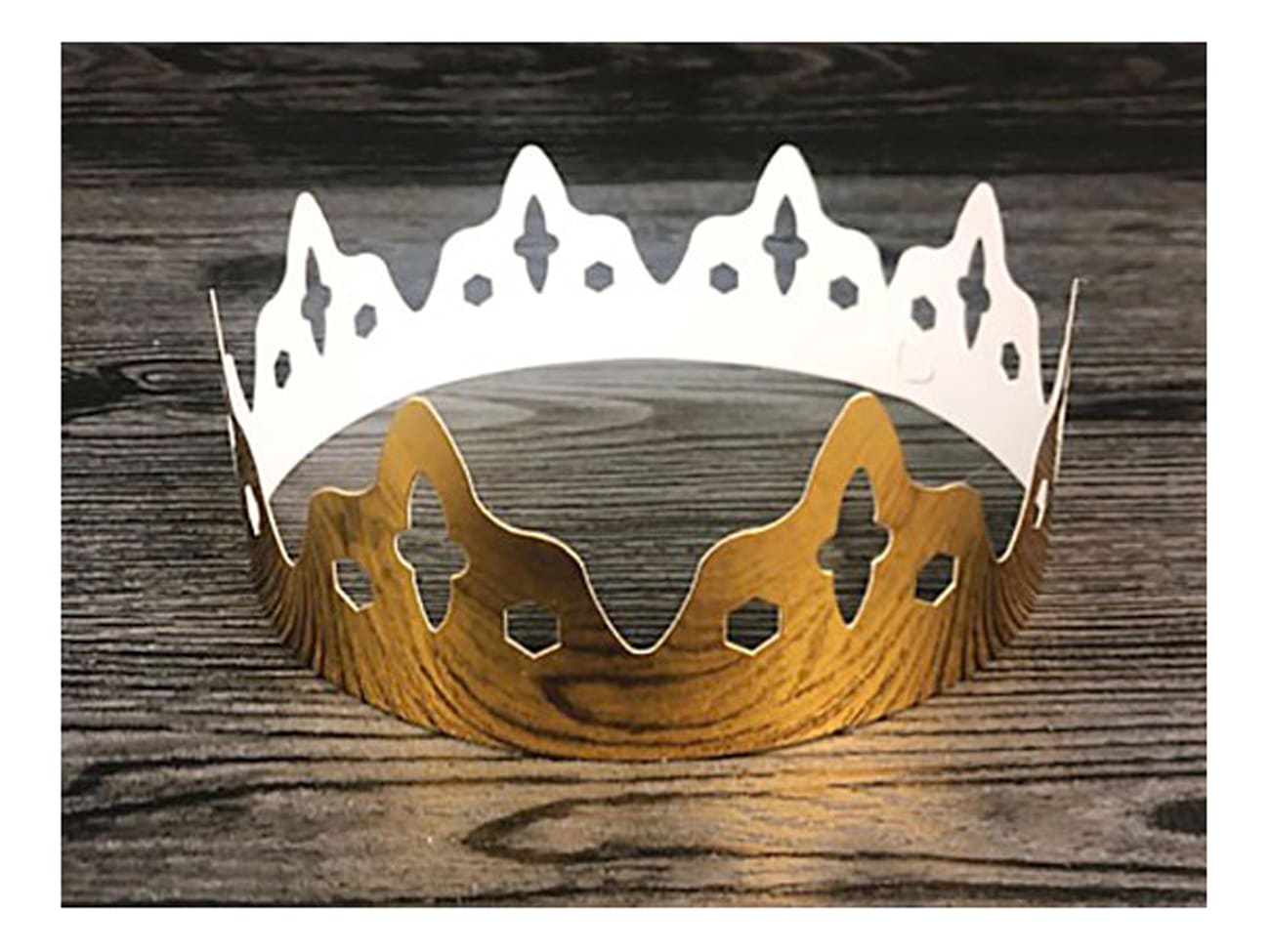 Couronne de roi or Bella (x 100) - avec attache en carton - Mallard Ferrière