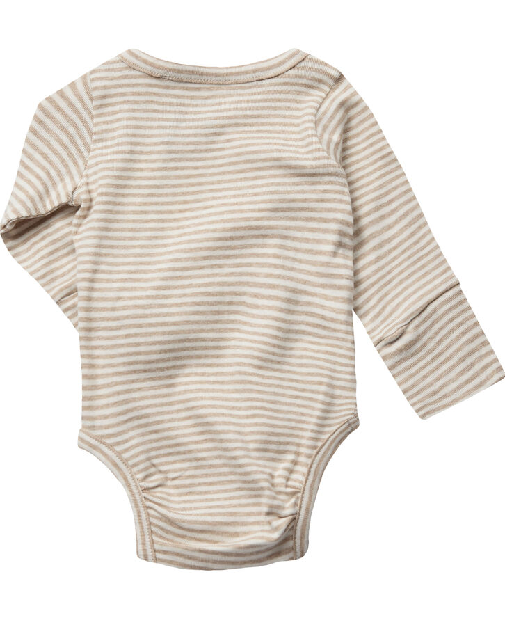 Magasin du Nord Collection Newborn bodystocking GOTS Beige stripe