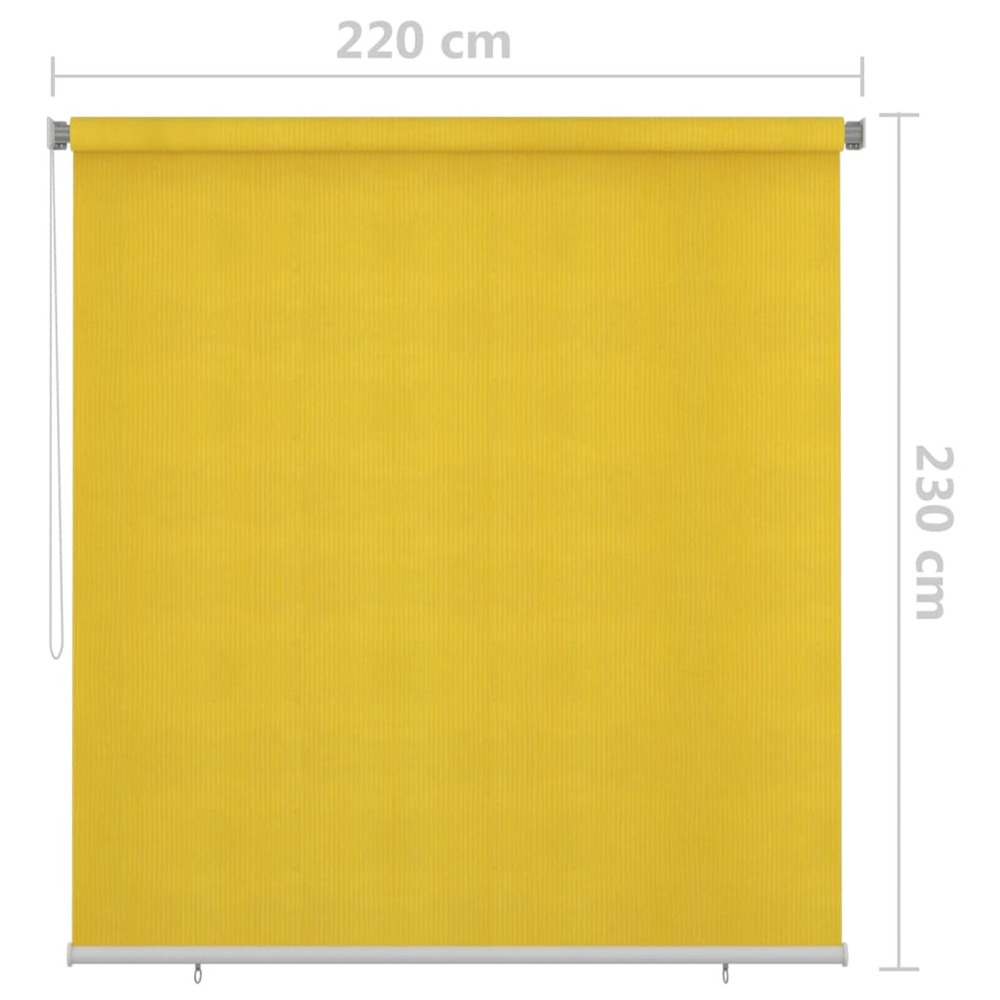 Store roulant d'extérieur 220x230 cm jaune