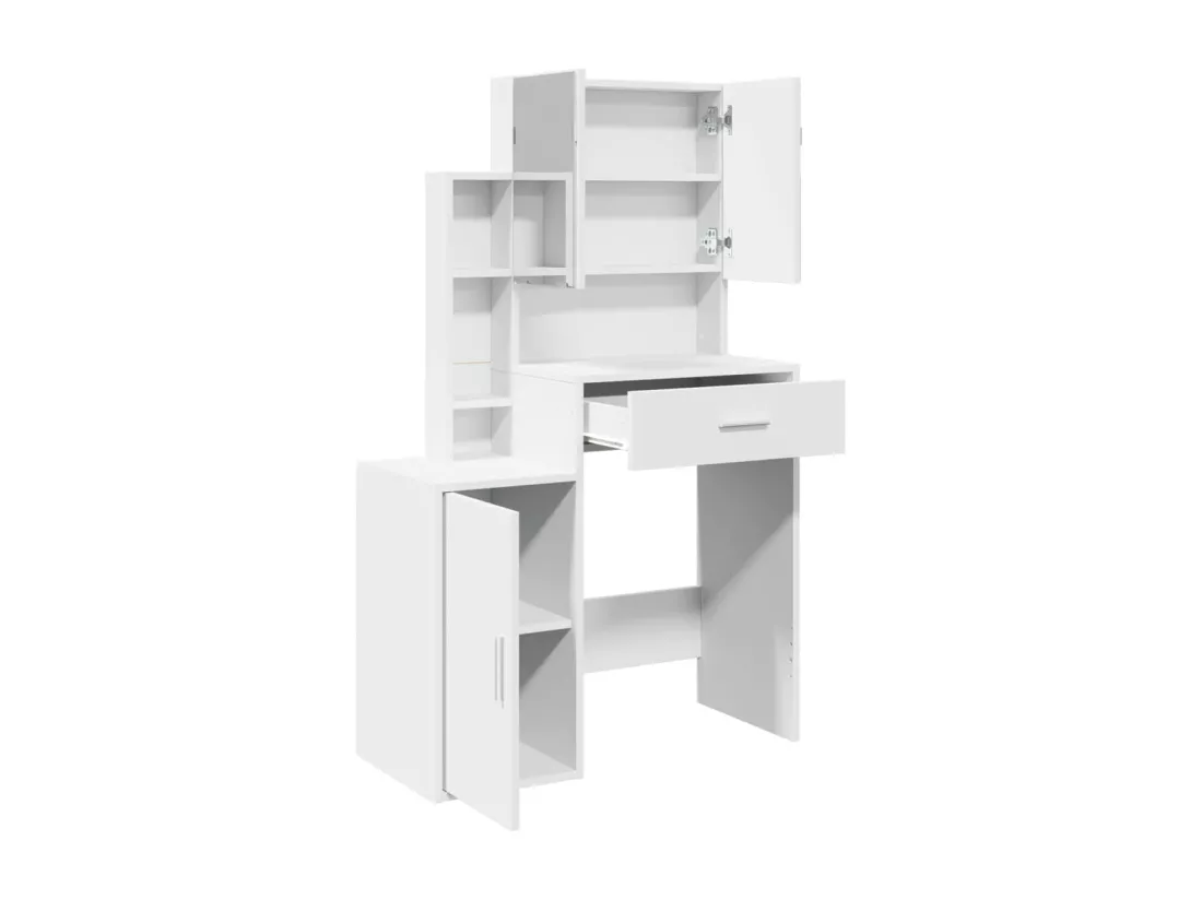 Coiffeuse avec armoire blanc 80x35x132 cm