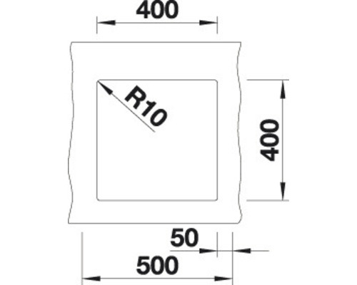 Blanco SUBLINE 400-U spoelbak, 430 x 460 mm, antraciet, 523422