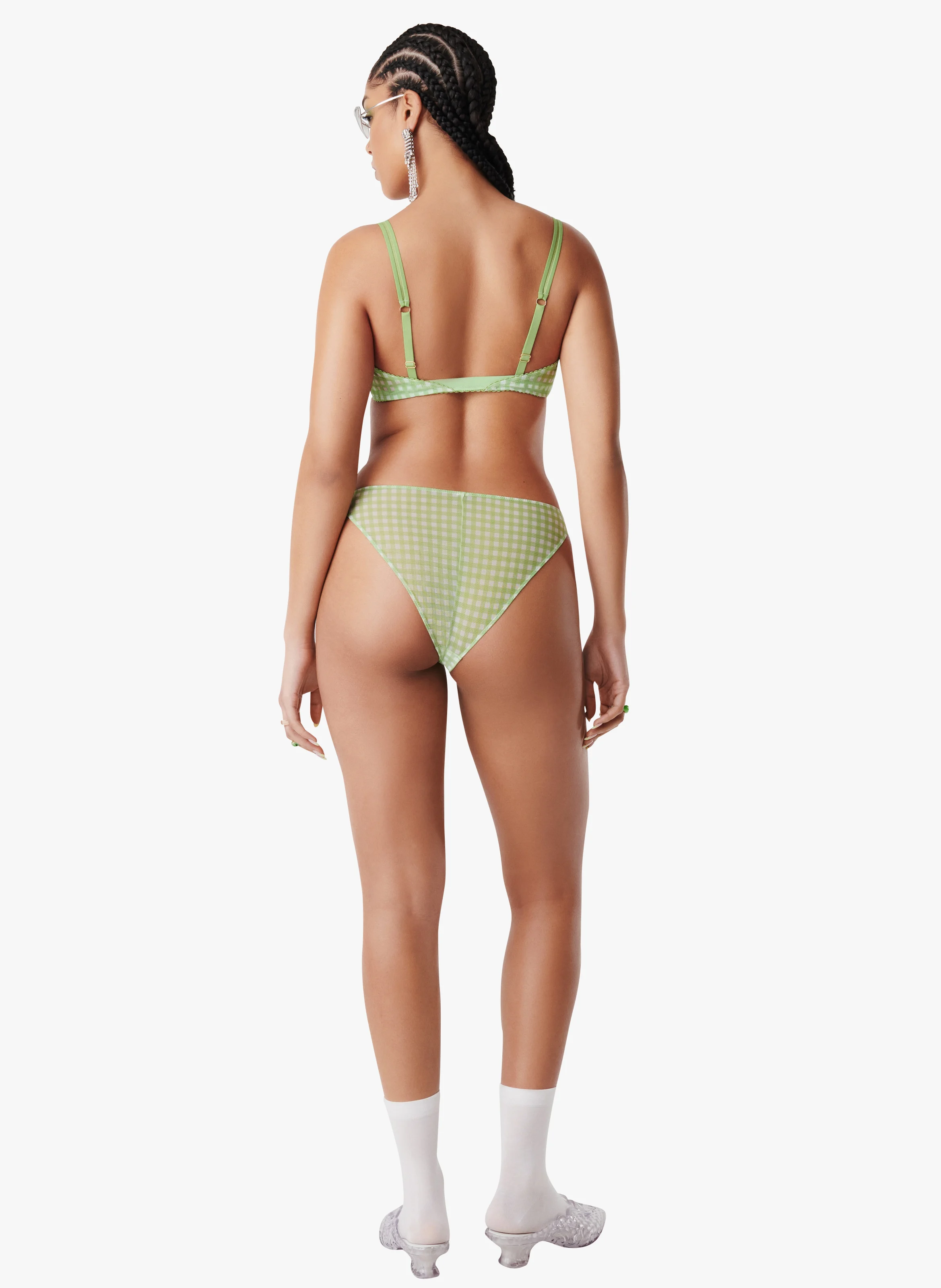 MIRO - Culotte taille basse en tulle | Vert