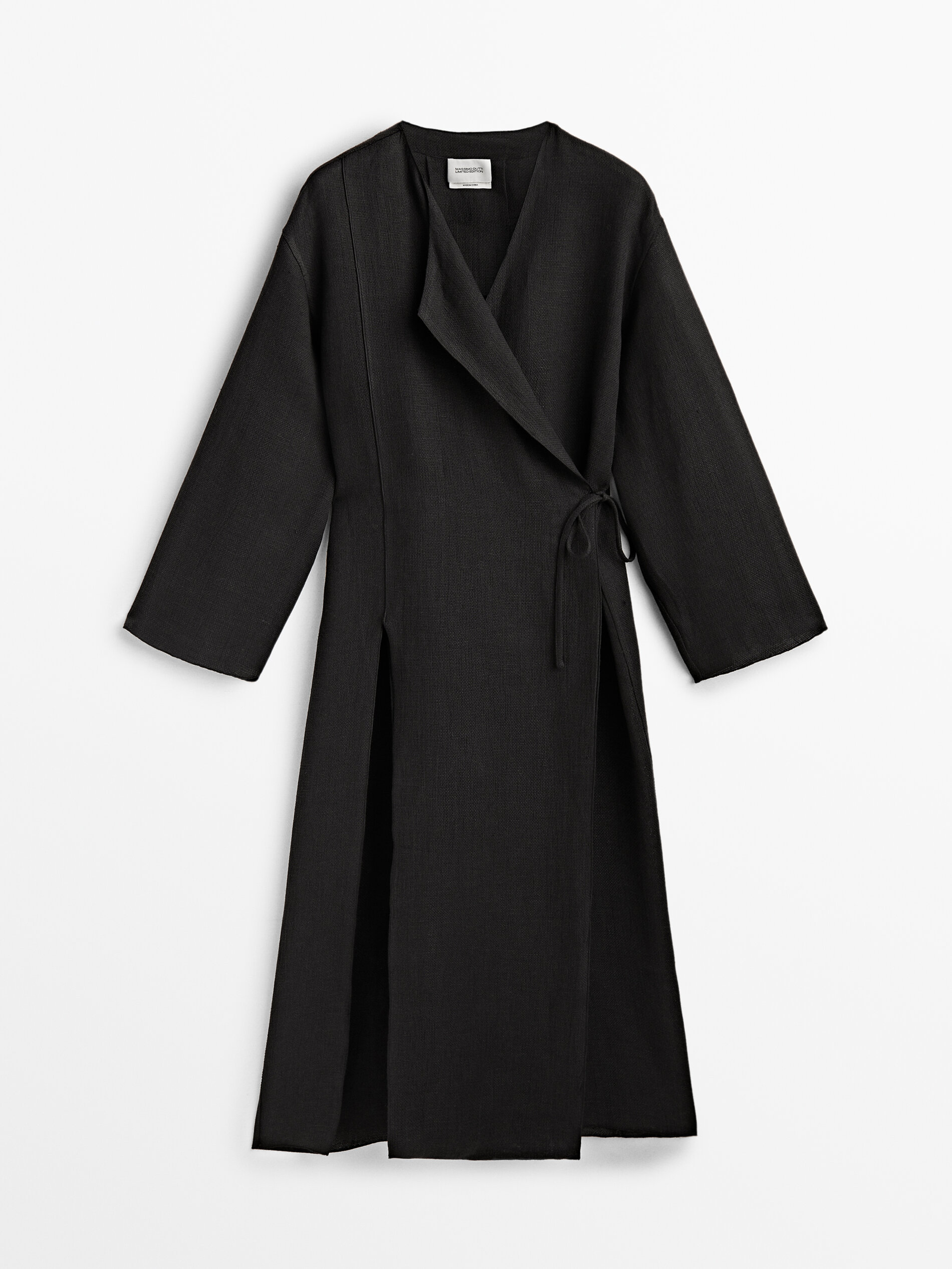 Blusão kimono lino Edição Limitada - NEGRO