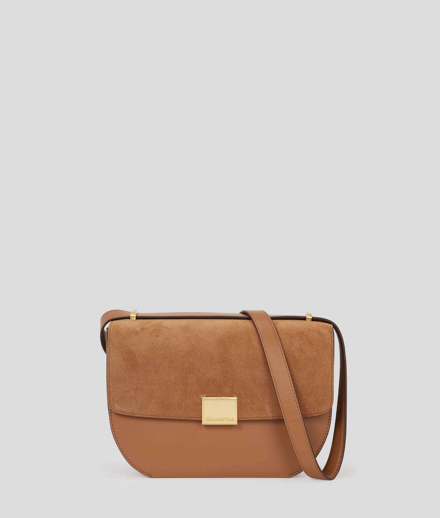SAC BANDOULIÈRE MEDIUM EN DAIM K/FOREVER - Terra