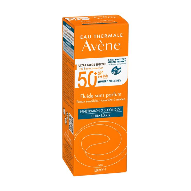 Fluide sans parfum peau sensible peau normale SPF50+ 50ml