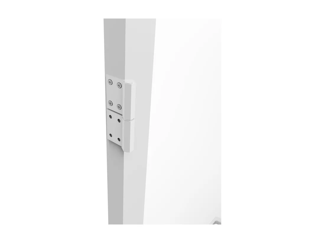 Bloc porte réversible à deux battants en aluminium et verre trempé - 2 x H204 x L73 cm - Blanc - LOXTON