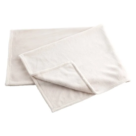 Plaid tout doux   Beige lin        de               Petit à petit
