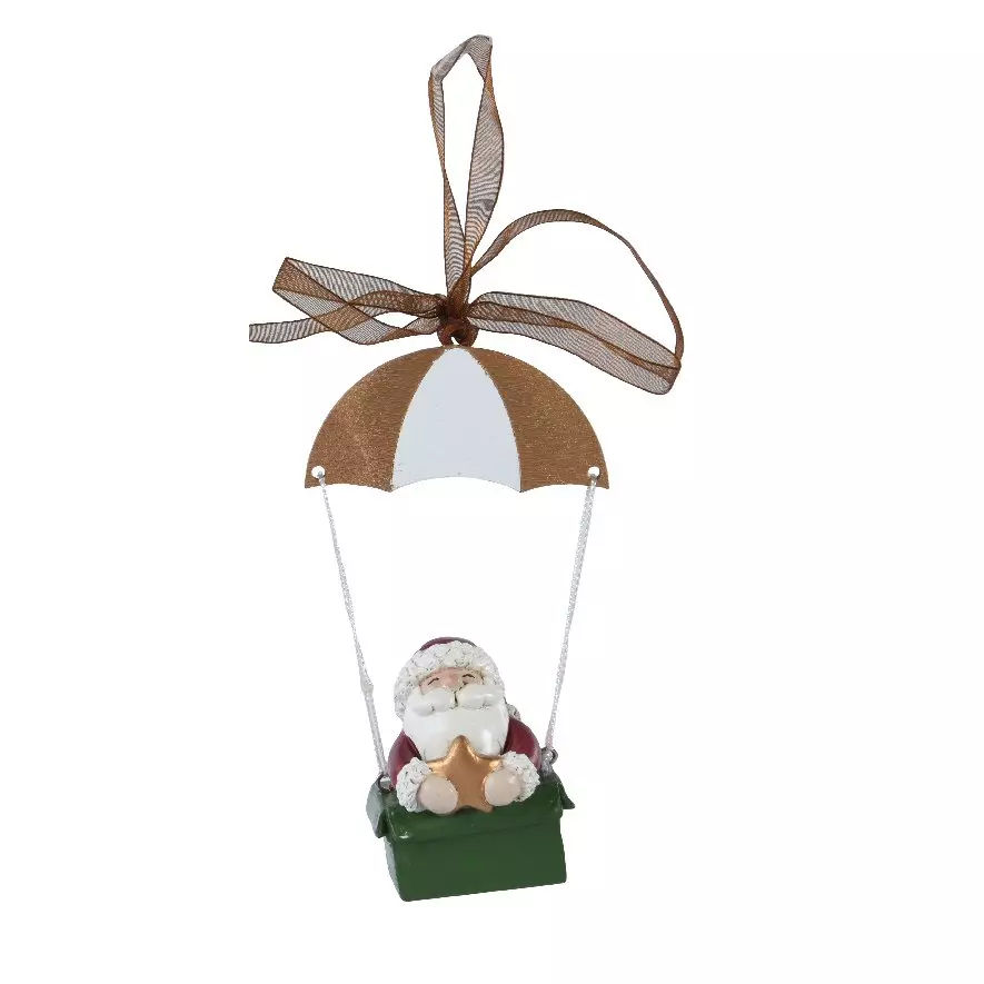 Père Noël à suspendre (H13 cm) Montgolfière Multicolore