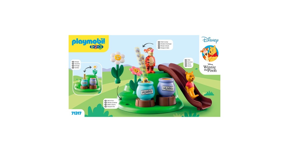 PLAYMOBIL1.2.3 - Winnie de Poeh Bijentuin Constructiespeelgoed  (71317)