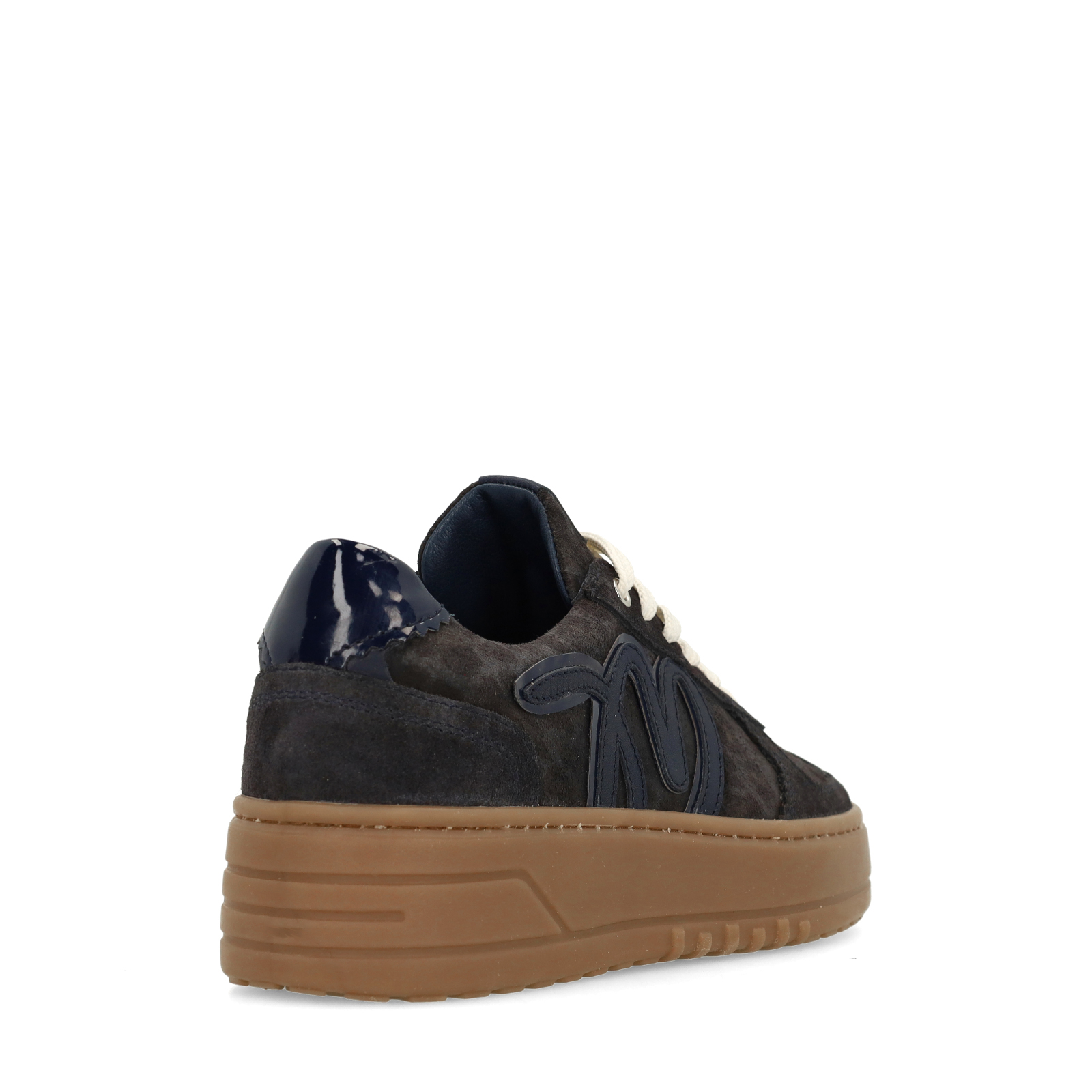 Donkerblauwe suède sneakers