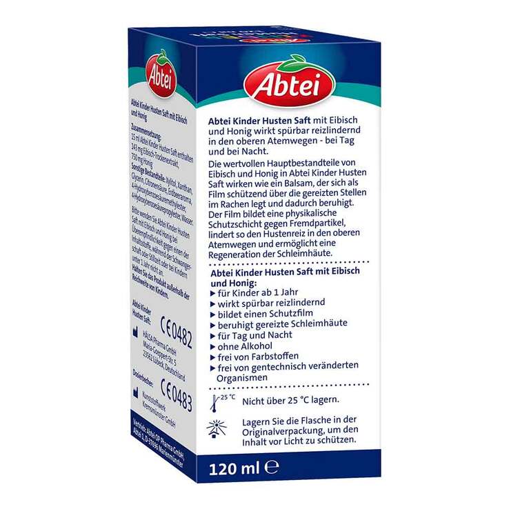 Abtei Kinder Husten Saft Eibisch und Honig, 120 ml