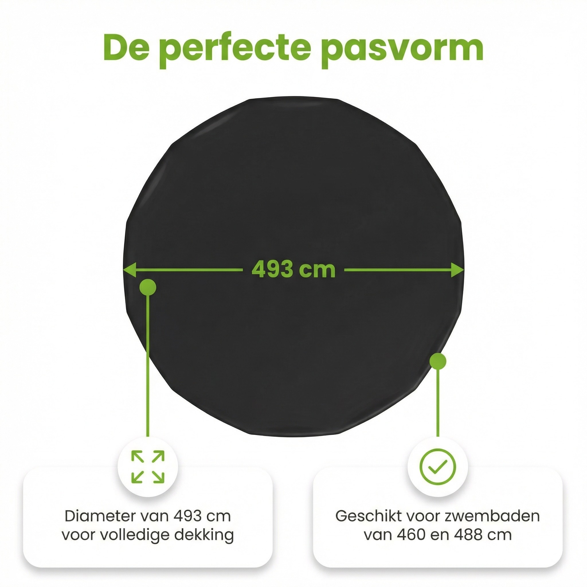 Bestway ø488 cm afdekzeil - Black