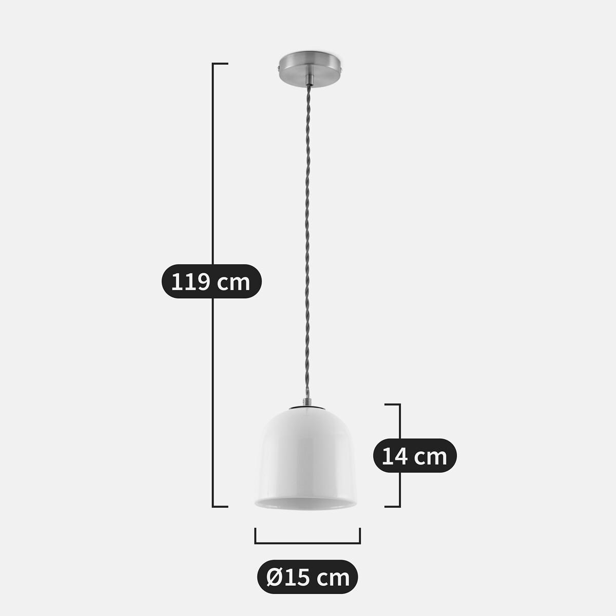LA REDOUTE INTERIEURS<br>Luminária pendente de cerâmica Ø15 cm, Nilana