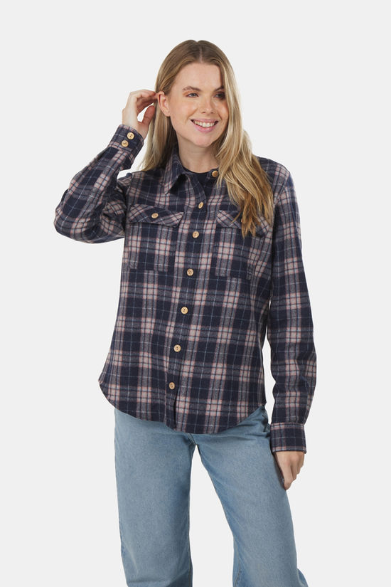 Buitenmens Buitenmens Flannel Melton Ruit Blouse Dames