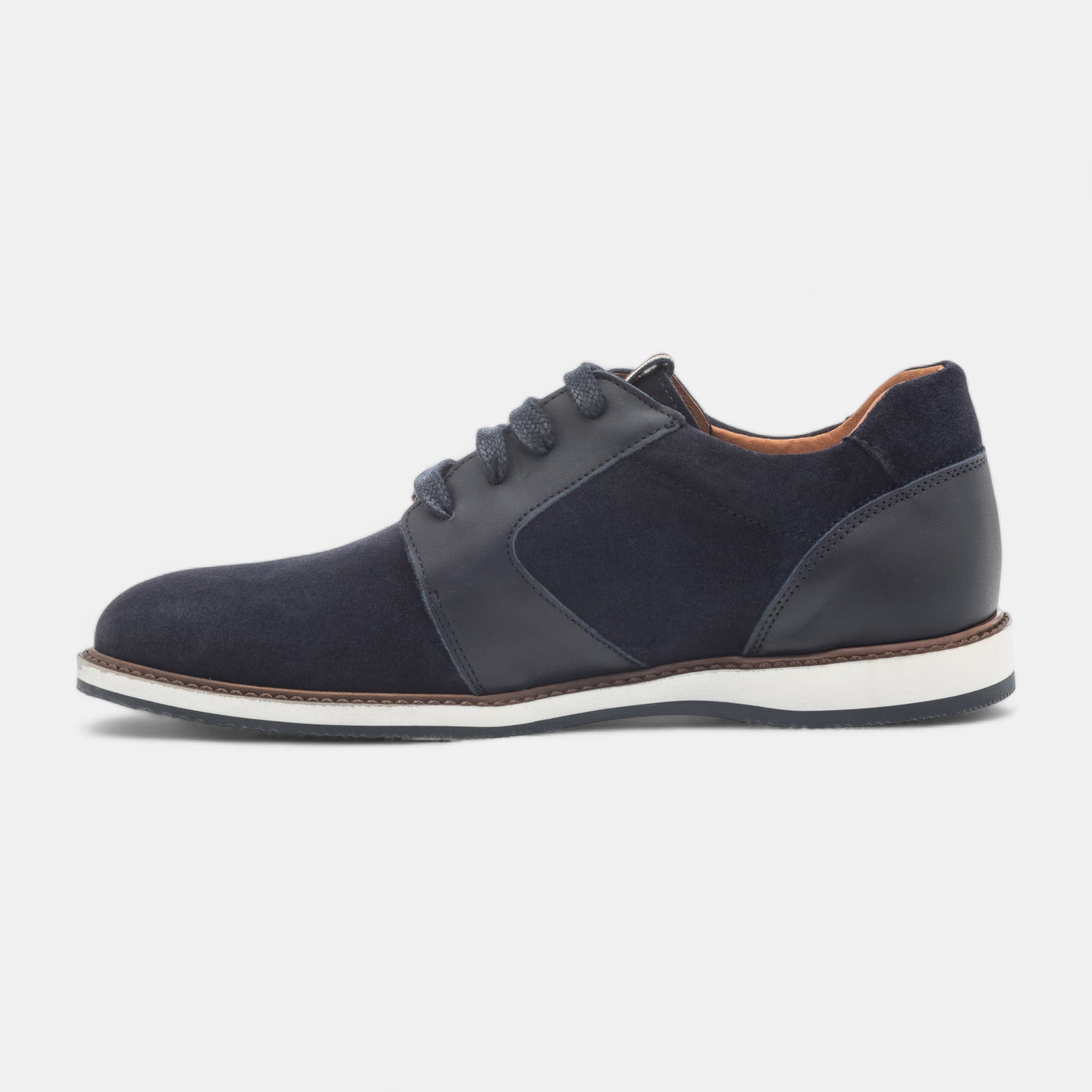 Derbies Garçon en cuir bleu marine