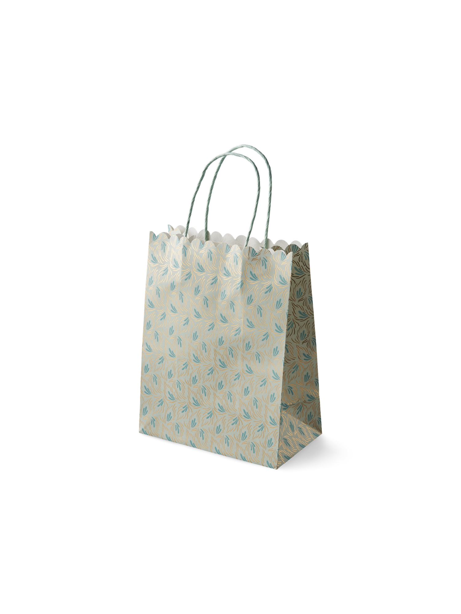 Gavepose | Papir. 18 x 10 x 22,7 cm. | Dusty Green
