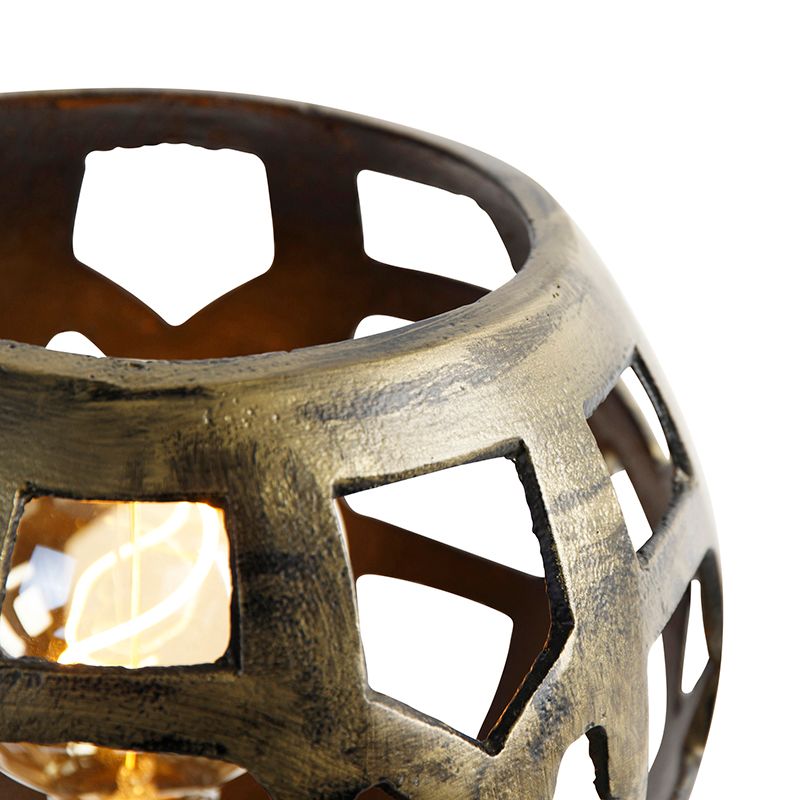 Industriële tafellamp antiek goud - Bobby