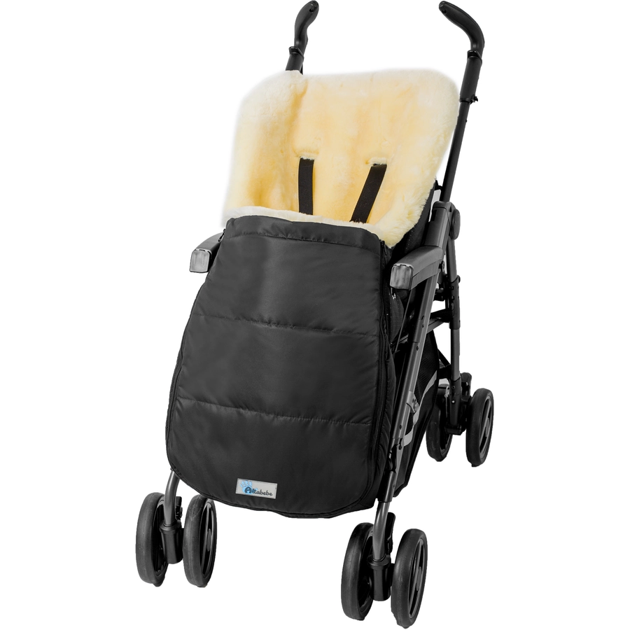 Altabebe Lammfellfußsack Nordkap schwarz