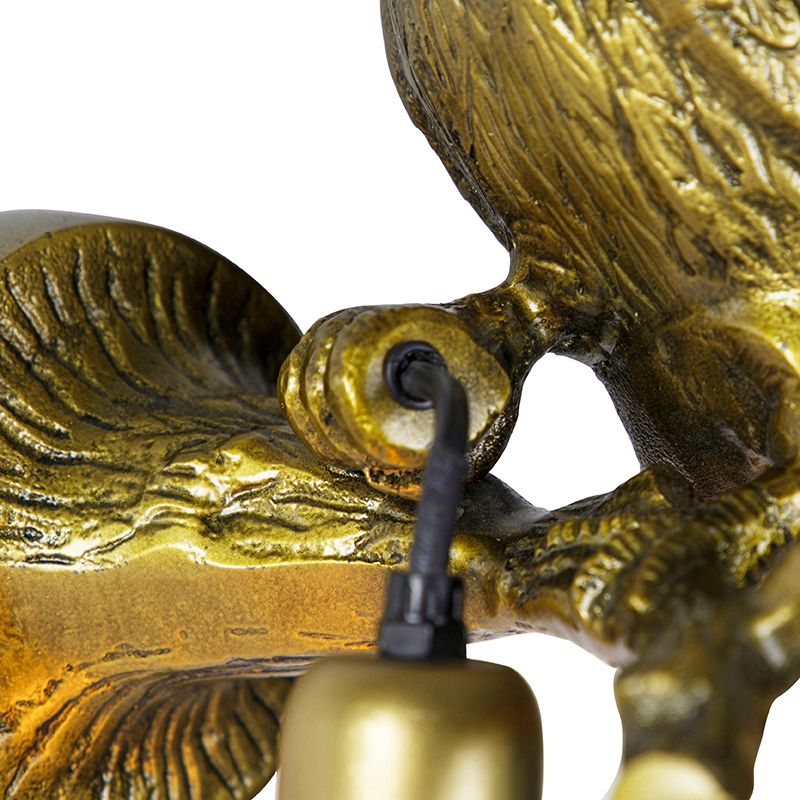 Vintage wandlamp messing - Animal Toekan